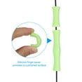 thumbnail image 3 of Unique Bargains Archery Bowstring Finger Saver 1.6 Inch/0.8 Inch Silicone Finger Guard for Youth, Green, 2 Pack, 3 of 5