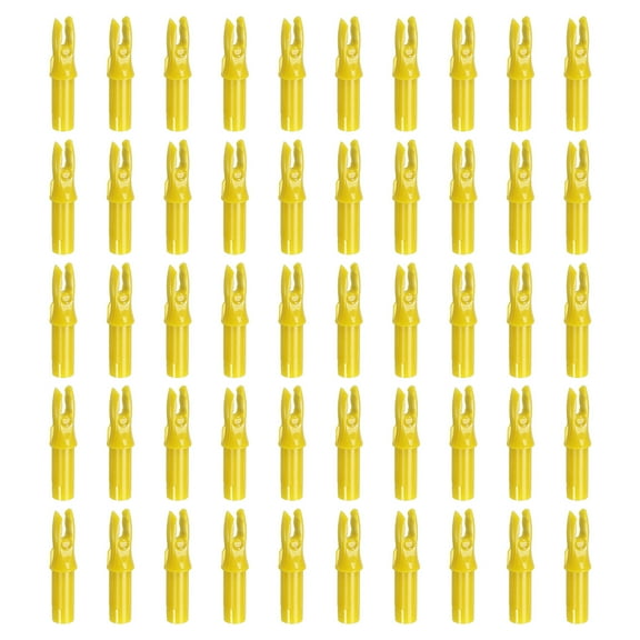 Archery Arrow Nocks 6.2mm 0.244" Insert Arrow Nock Replacement for Shooting, Yellow, 50 Pack