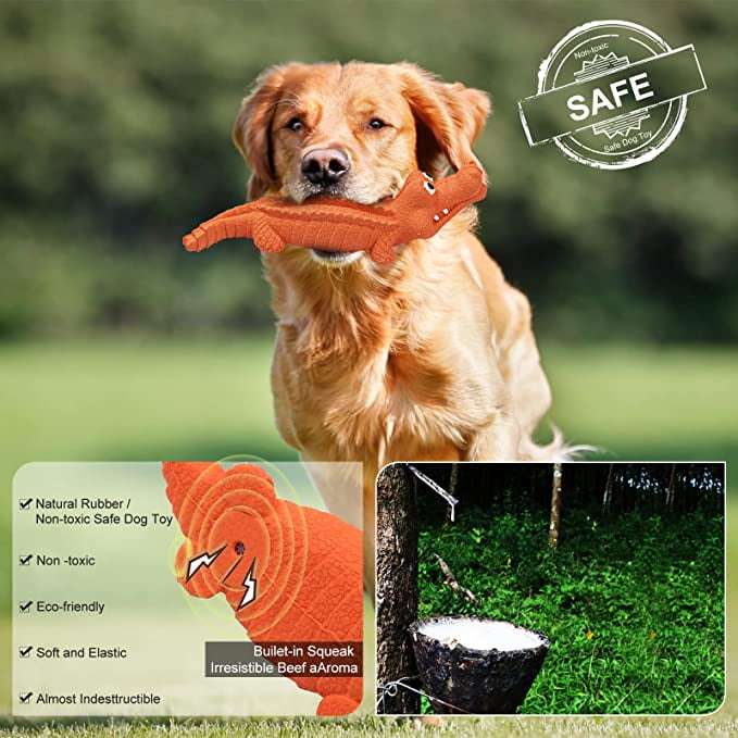 Aollywin Almost Indestructible Dog Squeaky Toys for Aggressive Chewers  Large Breed,Durable Tough Rubber Dog Toys for Medium Dogs Interactive Dog  Toys