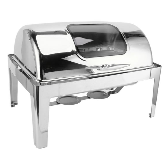 Chafing Dish Visible Rectangular Warmer Glass Chafer Straight Leg for Restaurant Hotel Buffet Chafing Dishes