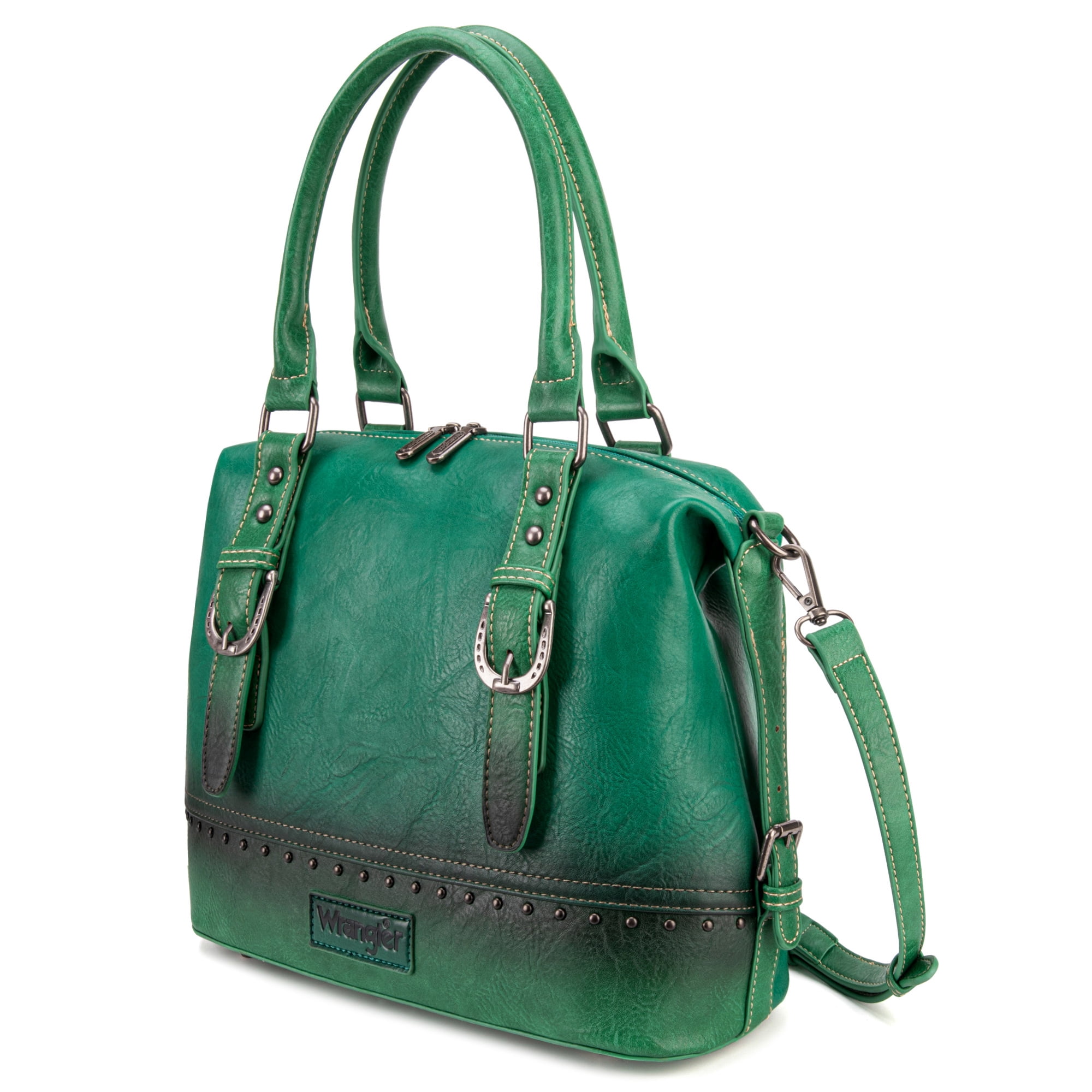 Wrangler Women 6424 Wrangler doctor bag satchel purse two tone barrel satchel handbags main image 0