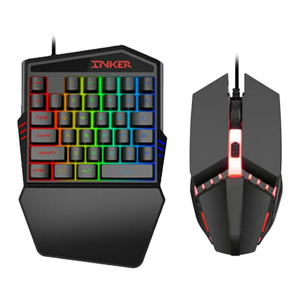 Rétro-éclairage -handed Gaming Clavier Souris Refroidissement Monter Clavier Clavier + Souris