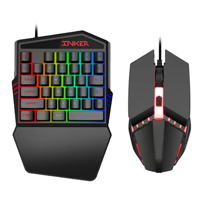 Miulika Gaming Keyboard and Mouse -Handed LED Rainbow Backlit Mechanical RGB Keyboard + Keyboard + Mouse