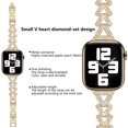 thumbnail image 6 of TECH CIRCLE For Apple Watch Band 38mm 40mm 41mm Series 9 8 7 6 5 4 3 2 1 SE for women, Bling Replacement Bracelet iWatch Band, Sparkle Diamond Rhinestone Stainless Steel Metal Wristband,Gold, 6 of 6