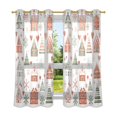thumbnail image 6 of Yayeee Window Curtains Set of 2 for Living Room Light Filtering 63"x42", Red Nordic Christmas, 6 of 7
