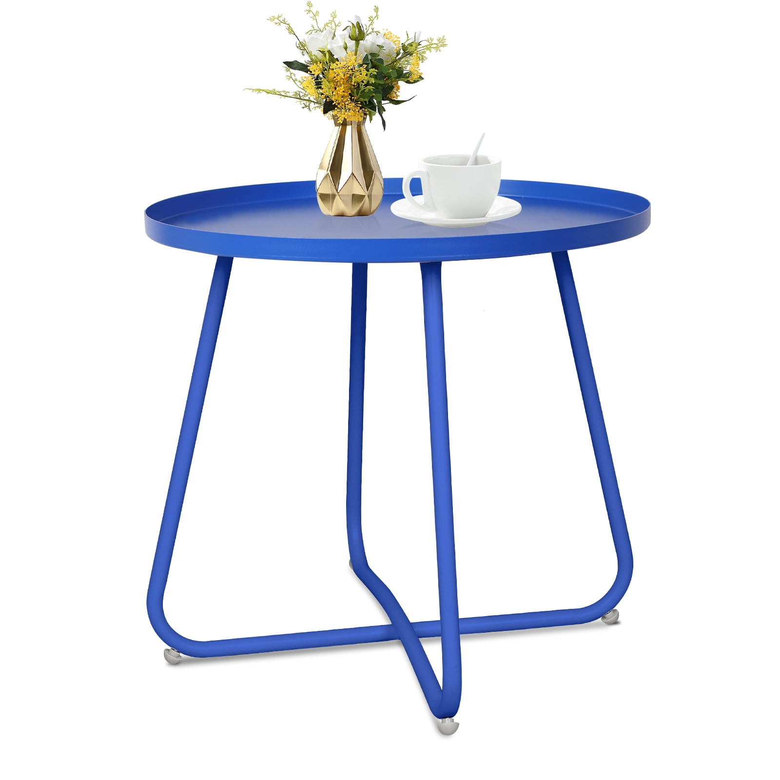 Babion Outdoor Side Tables, AntiRust Metal End Table,Small Patio Table