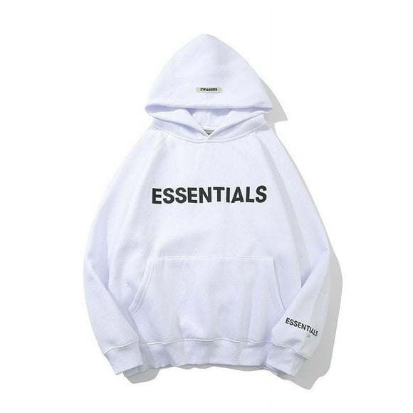 CNKOO ESSENTIALS Casual Oversized Hoodie  With Label Rubber Letter Cotton Pullover Sweatshirt for Men Women Stylish Perfect Streetwear Casual Outfits Gray Set S