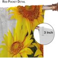 thumbnail image 6 of Sunflower Curtains for Kitchen,Rustic Retro Wood Panel Sunflower Flower Print Blackout Rod Pocket Window Treatments Drapes for Kitchen Living Room Playroom Home Decor52x84in, 6 of 6