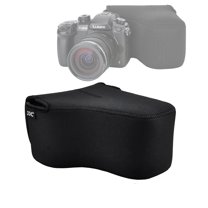 JJC MC1BK Ultra Light Neoprene Camera Case Pouch Bag for Canon EOS R EOS RP  24-105mm Lens, 80D 70D 750D  18-135/17-85/18-55mm, Nikon D7500 D7200 D5500, Panasonic GH5 GH5S  12-60mm Lens, Water Resista
