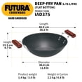 thumbnail image 3 of Futura Hard Anodised Deep Fry Pan 3.75 Liters 30 Cm, 4.06mm | Induction Compatible Without Lid, Black Aluminium Deep Fry Pan (IAD375), 3 of 4
