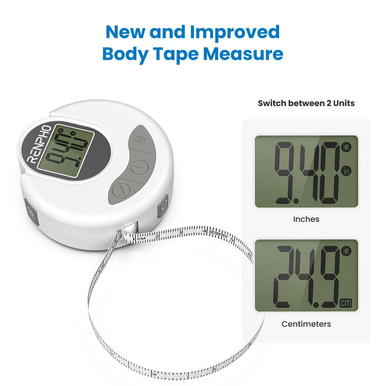 RENPHO Body Tape Measure for Weight Loss, Smart Body Measuring Tape for  Body Measurements, Fitness Body Composition Monitors with APP, Retractable