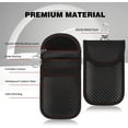 thumbnail image 3 of Pouch for Car Keys, Casewin 3Pcs Car Key Signal Blocker Pouch, Car Key Bag for Keyless Car RFID Blocking, Anti-theft Remote Entry Smart Fobs Protection (Black), 3 of 6