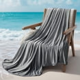 thumbnail image 1 of Nanotex Cooling Blanket for Hot Sleepers, Double-Sided Throw Blanket for Couch, Travel/Outdoor Ultra-Cold Breathable Lightweight Summer Blanket (Dark Grey, 50''x70''), 1 of 5