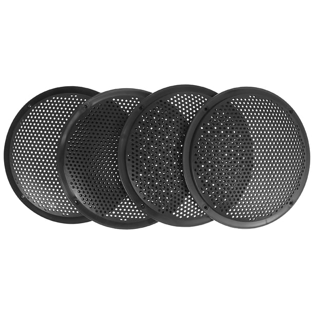 Funda protectora de malla para rejillas de altavoces universales de 8 pulgadas, color negro, paquete de 4