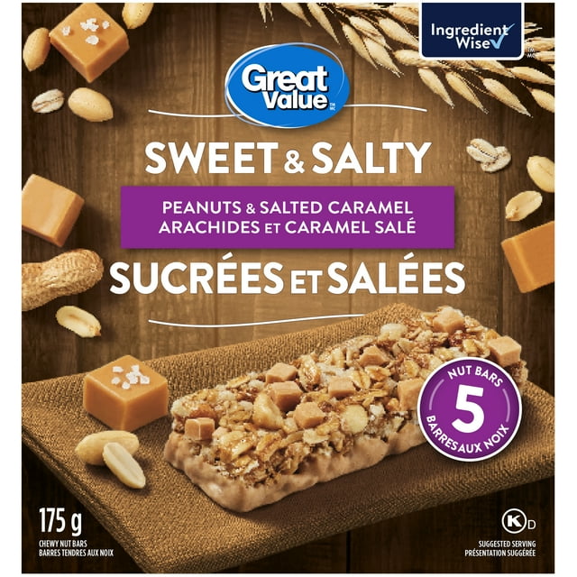 Great Value Sweet & Salty Peanut & Salted Caramel Chewy Nut Bars
