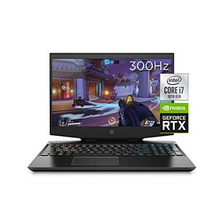 OMEN 15 Gaming Laptop, NVIDIA GeForce RTX 2070 Super Max-Q, Intel Core i7-10750H, 32 GB DDR4 RAM, 512 GB PCIe NVMe SSD, 15.6 Full HD 300Hz, Windows 10 Home, RGB Keyboard (15-dh1019nr, 2020 Model) (Ren