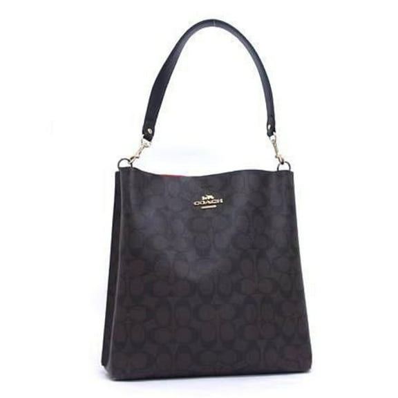 Pre-Owned COACH Molly Bucket Shoulder Bag CA561 Brown/Black Leather Women's Signature (Good)