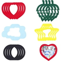 20Pcs 5 Style Star Wool Felt Frame Newborn Growth Milestone Blanket Photo Props Photo Frame Baby Photography Background Accessories Cloud & Heart & Leaf & Star & Ring Mixed Color 4pcs/style