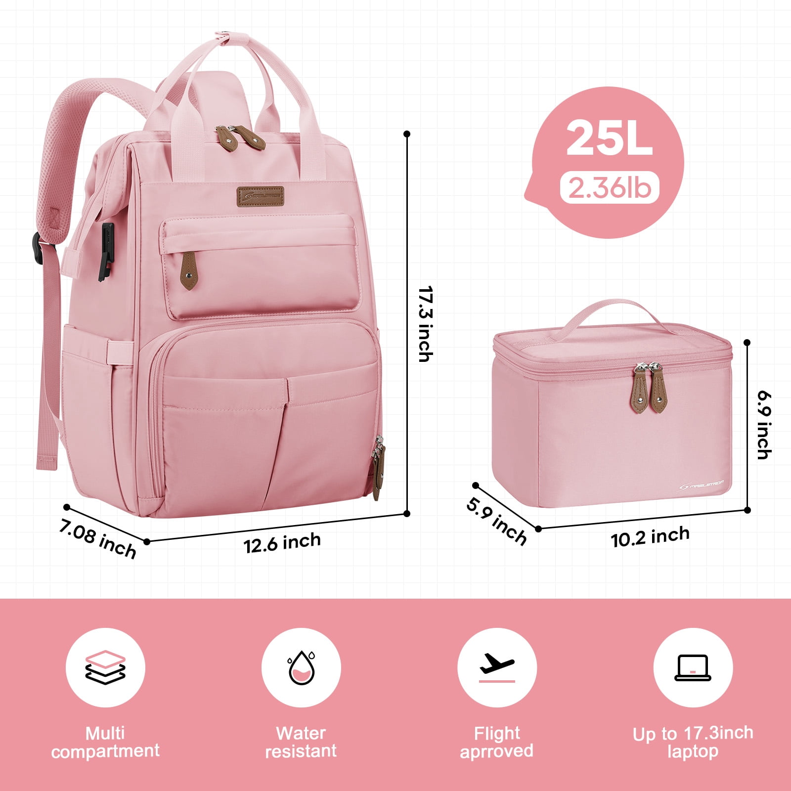 Maelstrom Travel Backpack for Women Men,Laptop Backpack Fits 15.6-17.3 Inch Laptop Water Resistant Carry On Backpack