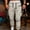 (Casual 50)Beige, variant on Fashion Pants for Men Casual Trousers Summer Solid Color Pocket Zipper Sports Breathable Strap Cargo Full Length Pants