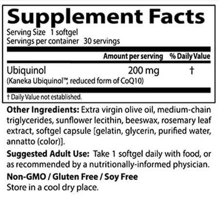 Ubiquinol with Kaneka, 200 mg, 30 Softgels, Doctor's Best