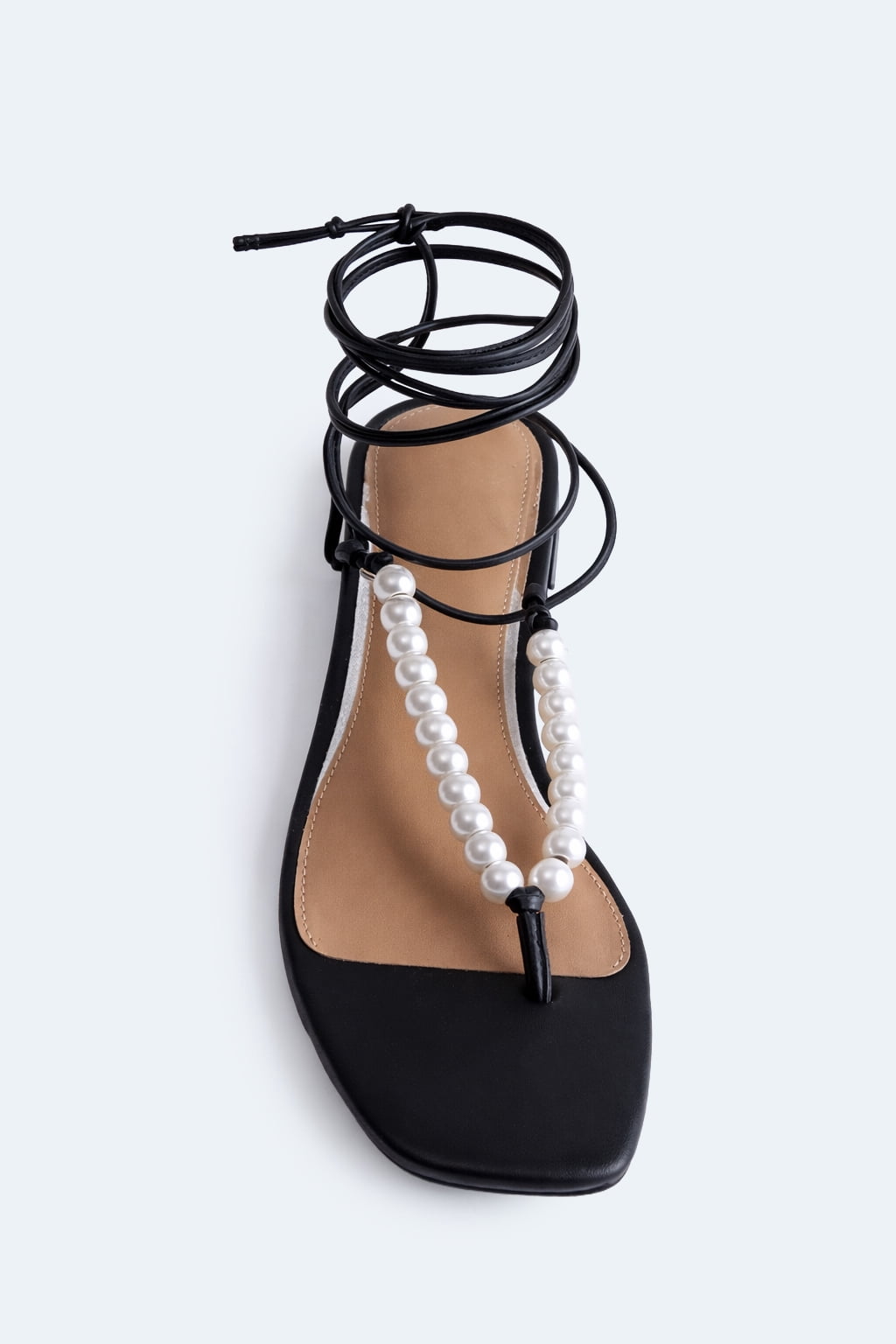 Free Assembly Women's Beaded Wrap Sandals
