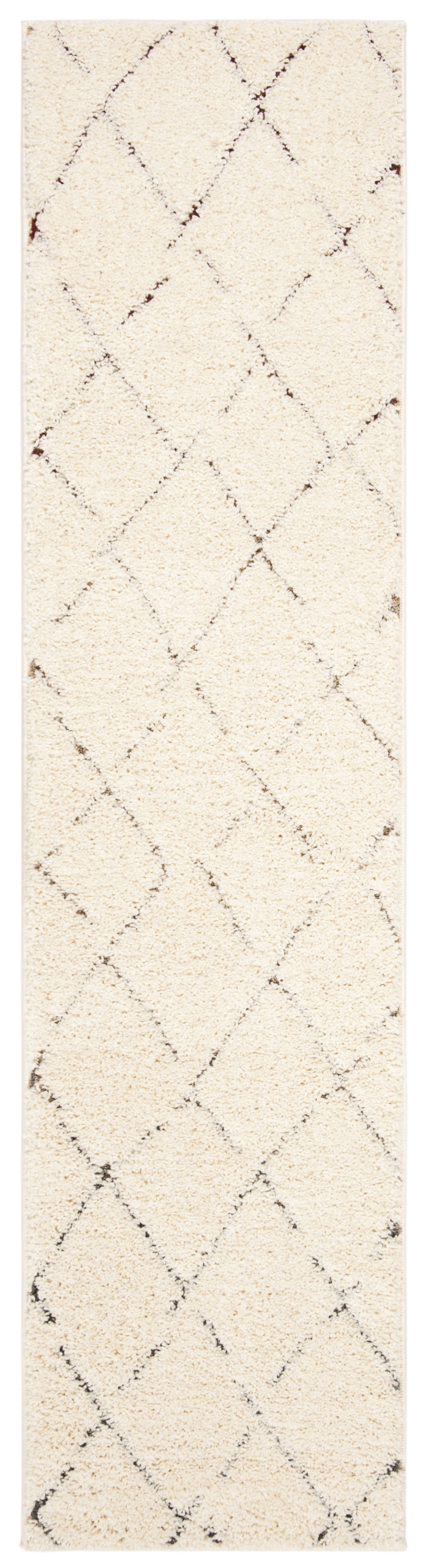Safavieh Santorini Naila Shag Scandinavian Geometric Power Loomed Multicolor Runner Rug, 2' x 8'