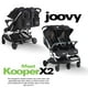 thumbnail image 3 of Joovy Kooper X2 Double Stroller, Lightweight Travel Stroller, Compact Fold with Tray, Black, 3 of 5