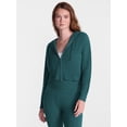 thumbnail image 5 of No Boundaries Cable Knit Zip Up Sweater with Hood, Women's XXS-XXL, 5 of 6