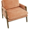 thumbnail image 3 of Roundhill Furniture Kelly Mid-Century Modern Velvet Accent Armchair, Orange, 3 of 10