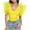 Yellow, variant on Fengqque Jumpers for Women with Clearance Overalls Casual Jumpsuits Plus Size Summer Solid Ruffle Short Sleeve V-Neck Backless Slimming Bodysuit