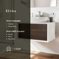 thumbnail image 2 of Eviva Santa Monica 36" Gray Oak Wall Mount Bathroom Vanity w/ Solid Surface Sink, 2 of 3