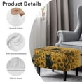 thumbnail image 6 of Xixirimido Black Cat Sunflower Pattern Stretch Ottoman Cover Rectangle Footstool Slipcover Folding Storage Stool Protector Nonslip Footrest Ottoman Cover with Elastic Bottom, Small, 6 of 7