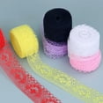 thumbnail image 3 of 10Yards Fabric Ribbon Embroidered Mesh Net Lace For Needlework Sewing Wedding Applique Dresses Bows Decor, 3 of 7