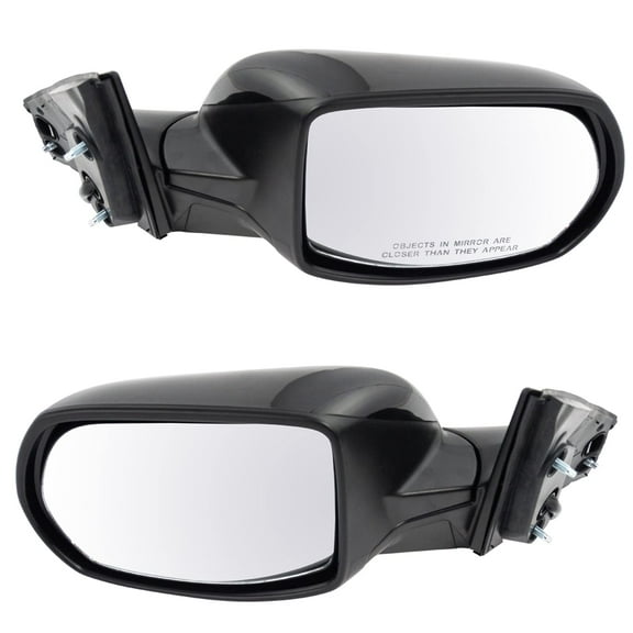 TRQ Mirror Power Smooth Black Pair Set of 2 for Honda CRV New MRA04468