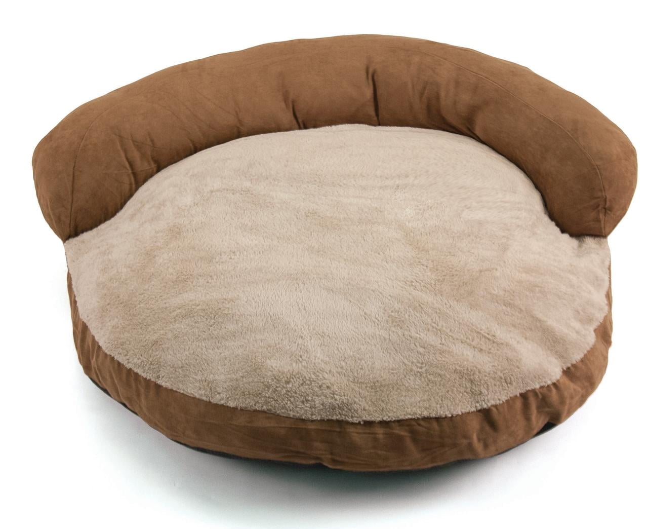 Cozy Pet Round Bolster Dog Bed Tan