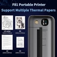 thumbnail image 3 of Impresoras portátiles inalámbricas Rongta para viajes, con WiFi y Bluetooth, impresora térmica sin tinta para uso escolar, de oficina y doméstico, compatible con Android, iOS y portátiles (F81), 3 of 5
