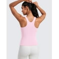 thumbnail image 2 of CRZ YOGA Butterluxe Workout Tank Tops for Women Racerback Padded Yoga Athletic Shirt with Built in Bra, 2 of 3