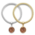 thumbnail image 1 of Brown Rock Rough Surface Pattern Lover Bracelet Bangle Pendant Jewelry Couple Chain, 1 of 3