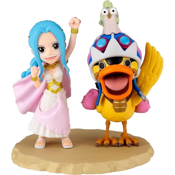 Banpresto One Piece World Collectable Figure Log Stories – Nefertari Vivi & Karoo 7 cm Anime PVC Mini Statue