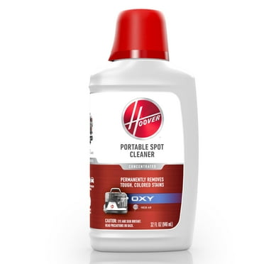 Hoover 32 oz Oxy Portable Spot Cleaner Solution, for use in Hoover CleanSlate Spot Cleaners, Carpet and Upholstery Cleaner, Remove Tough Colored Stains, Fresh Air Scent, White, AH31711 C29