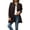 Coffee XXXL, variant on Fall Spring Women Coat Single-breasted Buttons Loose Solid Color Turn-down Collar Cardigan Long Sleeves Dating Commuting Jacket