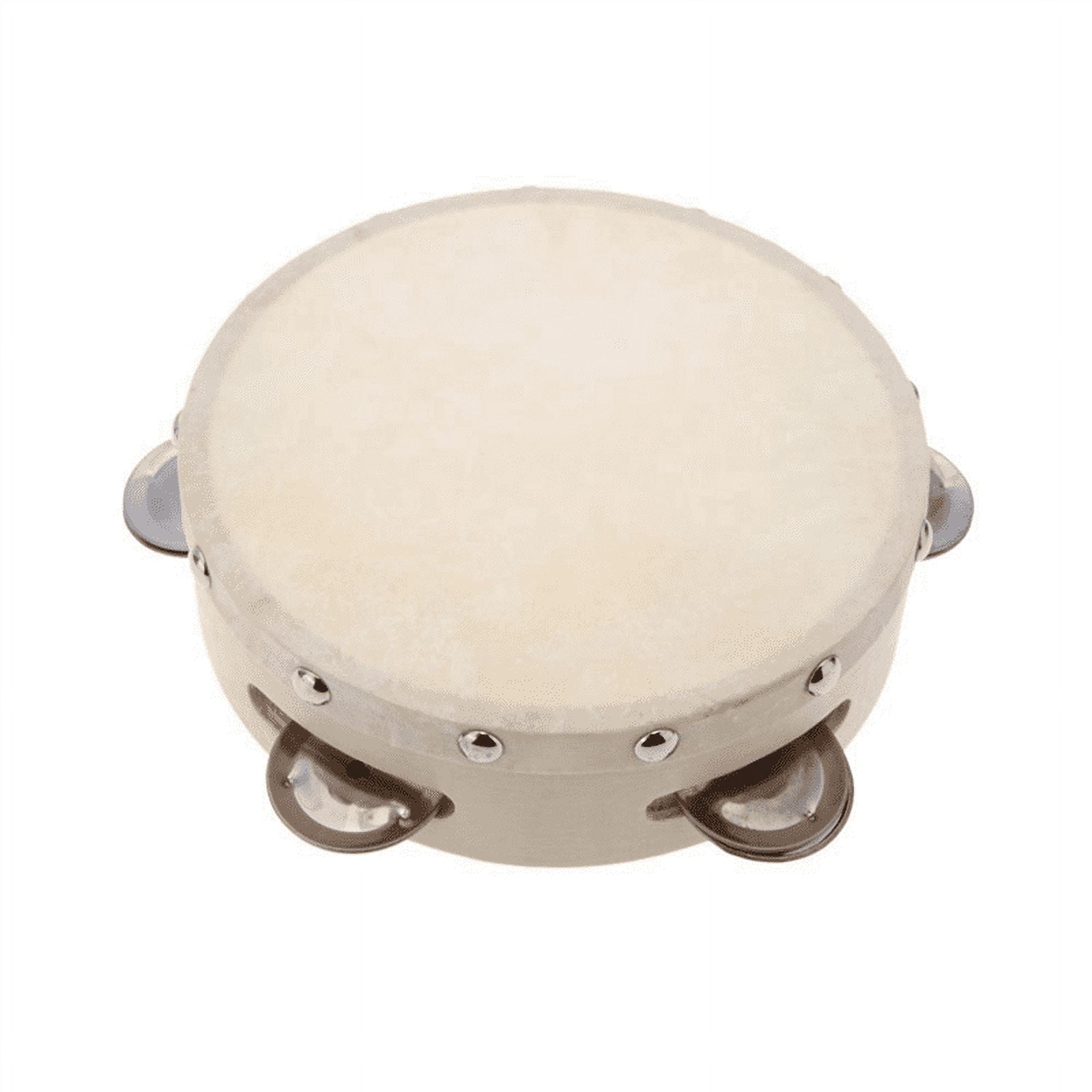 10X 6 Inch Hand Tambourine Aluminum Alloy Silver