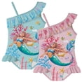 thumbnail image 3 of Girls Mermaid One-Piece Swimsuit Bathing Suit, 3 of 8