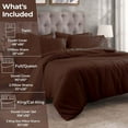 thumbnail image 4 of Superior 400 Thread Count Egyptian Cotton Duvet Cover Set, California King, Mocha, 4 of 4