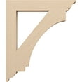 thumbnail image 3 of Ekena Millwork 3 1/2"W x 24"D x 28"H Imperial Traditional Rough Cedar Woodgrain TimberThane Bracket, Primed Tan, 3 of 6