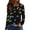 Black #029, variant on Mardi Gras Shirts for Women Carnival Sparkly Long Sleeve T Shirts Glitter Crew Neck Holiday Tunic Tops Dark Blue L
