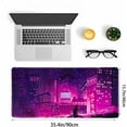 thumbnail image 2 of XXL Extended Purple Mouse Pad Japanese Anime Gaming Desk Pads City Night View Large Desktop Mouse Mat Rectangle Keyboard Mousepad with Non-Slip Base(Size:35.4x15.7in), 2 of 6