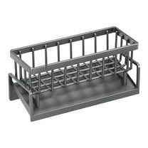 SLYNSHome Kitchen Sink Organizer Sponge Stand Rack Plastic Drainage Storage Tool Compact Stylish Rust Prevention - Gray