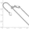 thumbnail image 6 of 925 Sterling Silver Cable Chain Styles Necklace Adjustable 2 mm 30 inch, 6 of 6